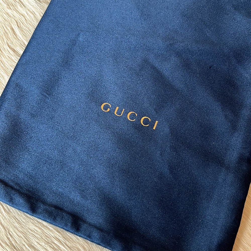 Gucci Dark Blue Satin Small Dustbag - Picture 4 of 6